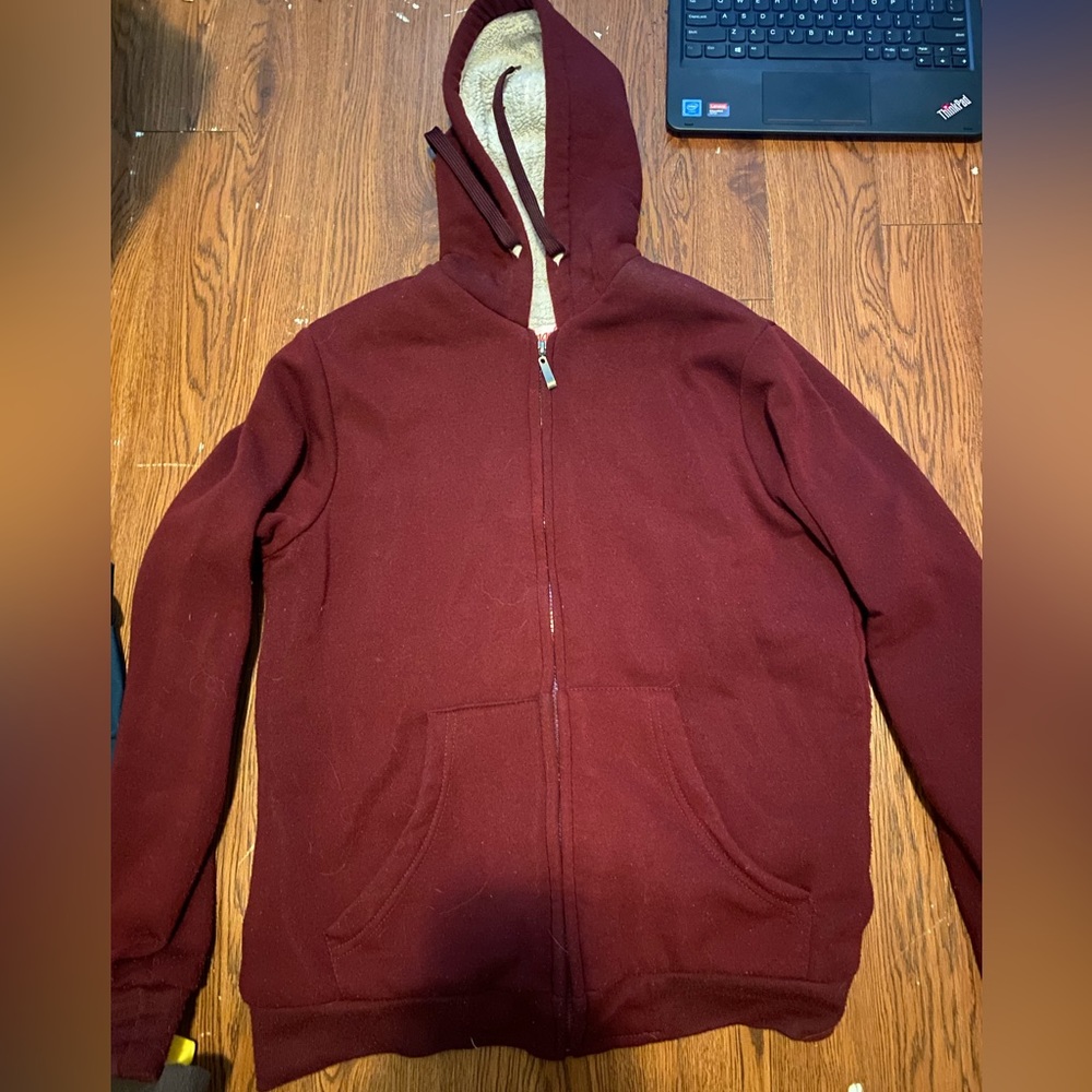 Women’s Medium Maroon Zip Up Sweater